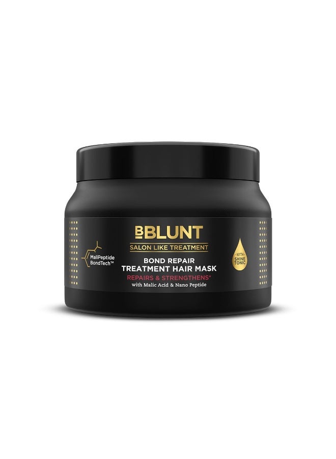BBLUNT Bond Repair Treatment Hair Mask - 250Grams Repairs Damaged Bonds By 90% In 1 Use | Powered With Malipeptide Bondtech | Recommended By Hair Experts - Image 1